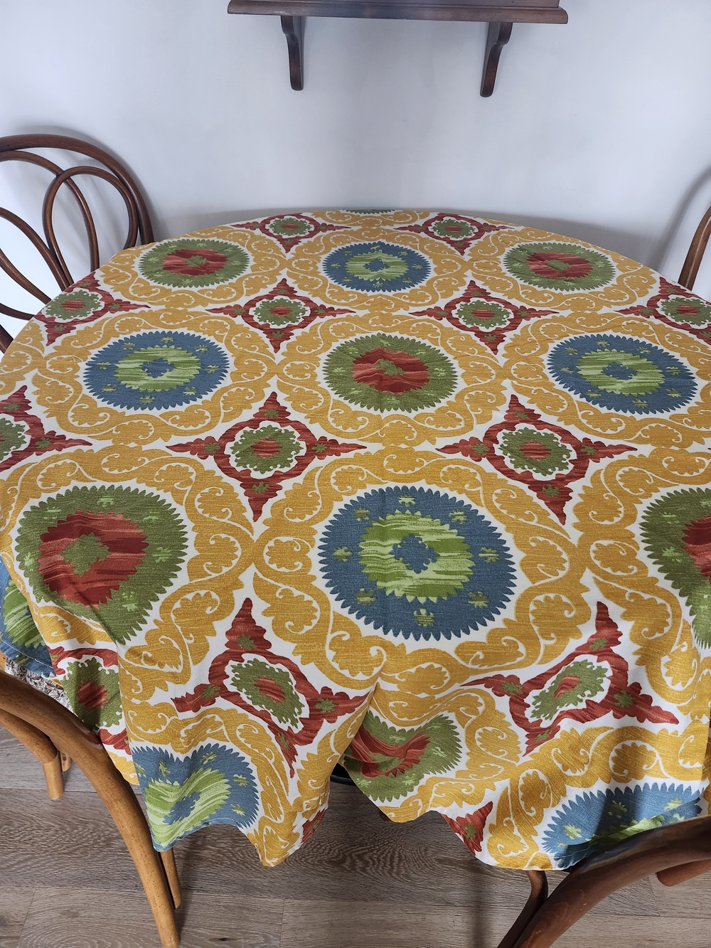 World Market Medallion Print Round Tablecloth - Home Dining